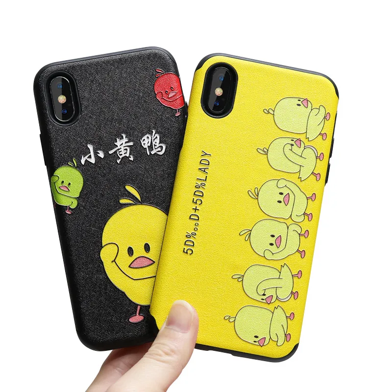 Чехол для Телефона iPhone X XS MAX XR Милая желтая утка Мягкий защитный чехол 8 Plus 7Plus 6S 6 |