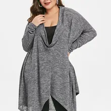 Wipalo, женские футболки размера плюс, свободный вырез, крашеный Топ, длинный, мраморный, ассиметричный, весенние женские футболки, модные топы, футболки, 5XL