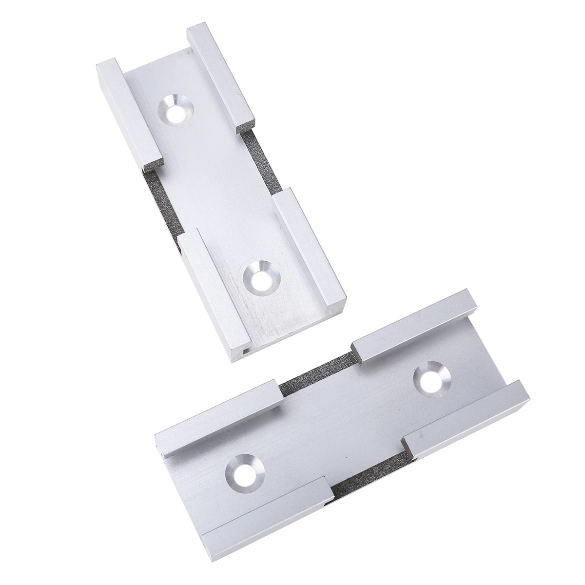 2Pcs T-Track Intersection Kit Aluminum T-Slot Slide Connecting Parts Woodworking Tools with Screws