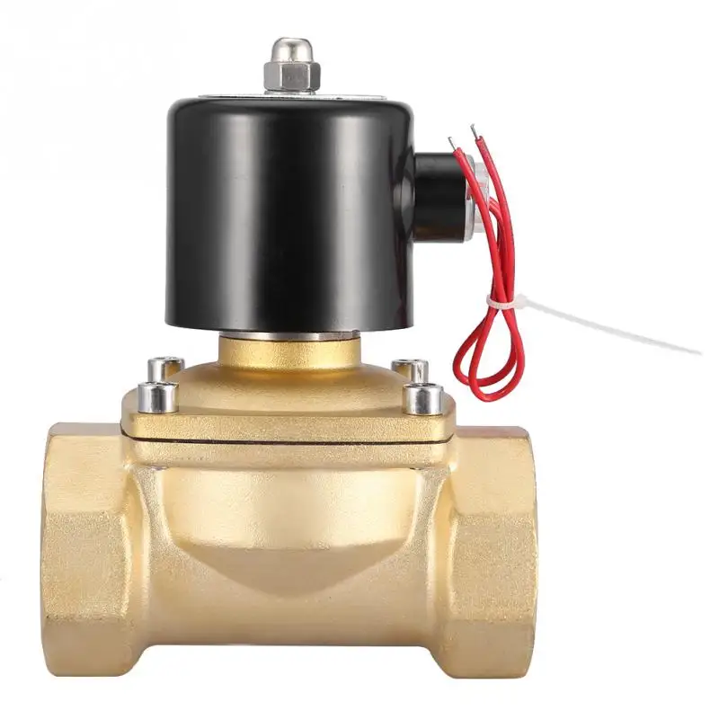 DN50 AC220V NC Электромагнитный клапан 2 дюймовый двухсторонний латунный