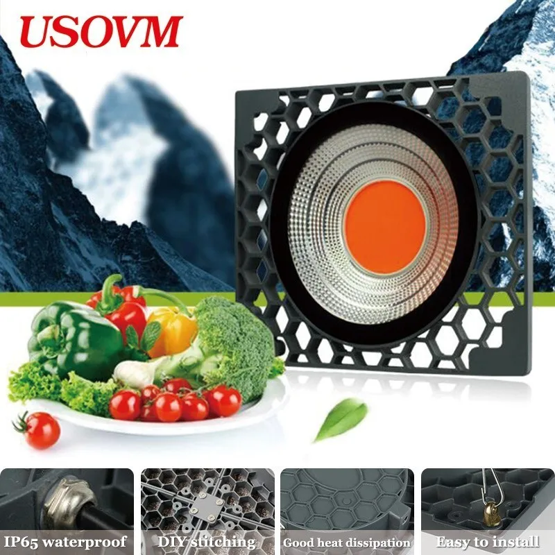 

DIY 50W Full Spectrum LED Cob Grow Light For Plants Honeycomb Growth Lamp Waterproof Bridgelux Lights Cultivo Indoor Garden Box