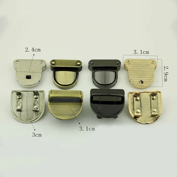 

1PC Metal Durable Buckle Twist Lock Hardware Handbag DIY Turn Lock Bag Clasp Solid Color Bag Accessories