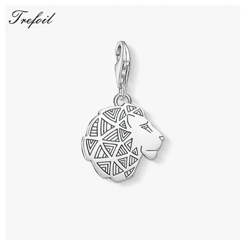 

Silver Lion Charms Pendant,Fashion Jewelry 925 Sterling Silver Trendy Gift For Women Men Vaderdag Fit Bracelet Necklace Bag 20