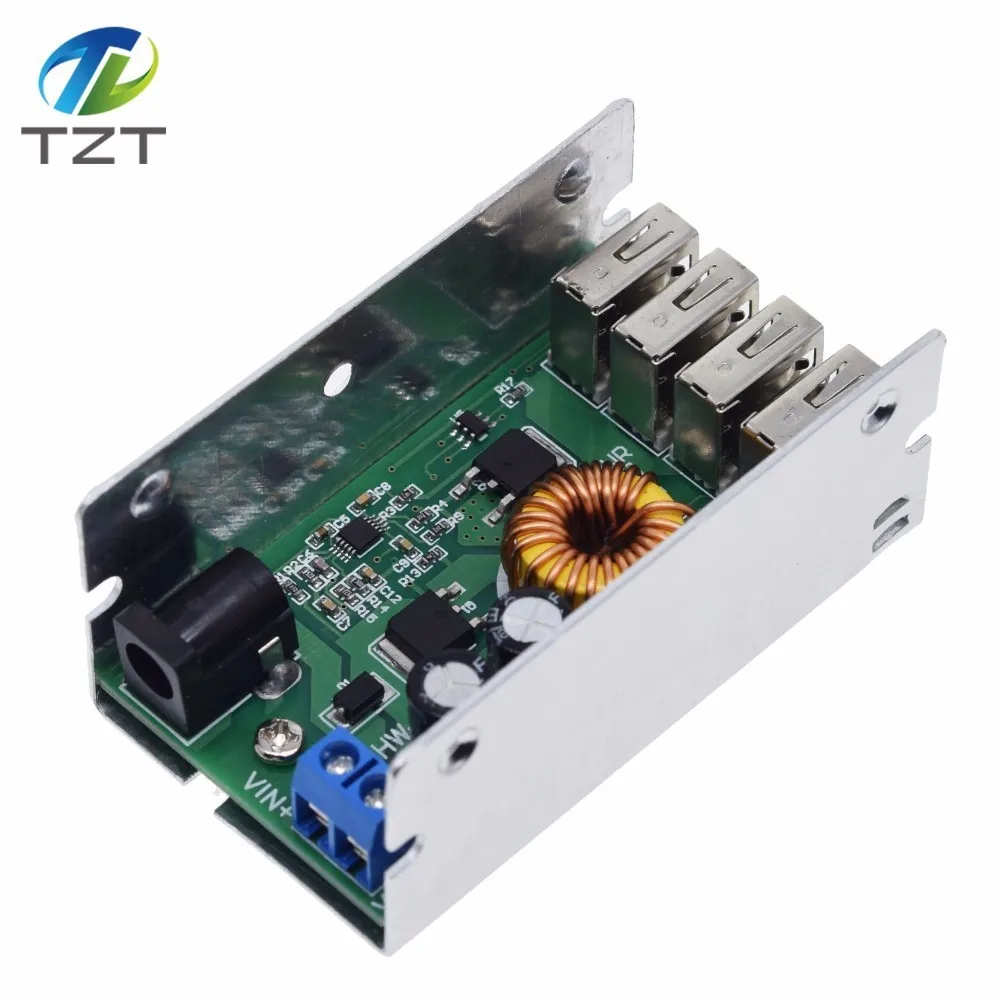 Понижающая плата TZT DC 9 В 12 24 36 в 5 А 4 выхода USB понижающий преобразователь модуль