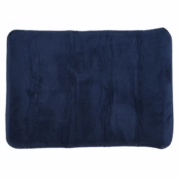

Promotion! Microfiber Non-slip bath mats rebound sponge coral velvet super absorbent doormat carpet 40x60cm Navy blue