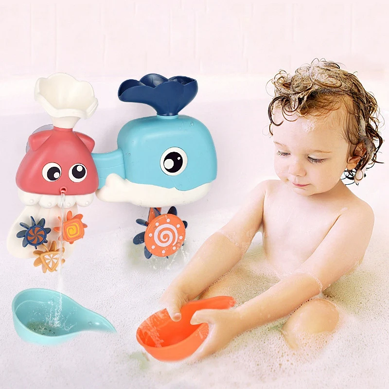 FBIL-Детская ванна, водный КИТ, игрушка для душа, детские игрушки для игры в воду
