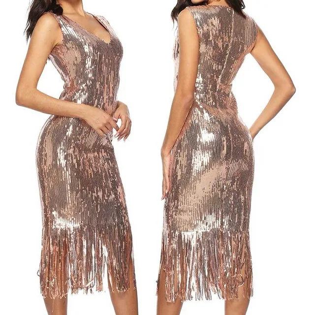 Aliexpress.com : Buy vestidos gold sequin glitter dress women winter ...