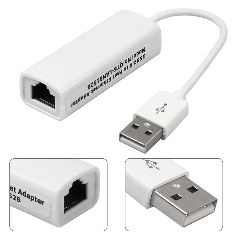 Ethernet адаптер USB 2 0 до 10/100 сетевой RJ45 Lan Проводной для Nintendo Switch Wii U Macbook Chromebook Windows 10| |
