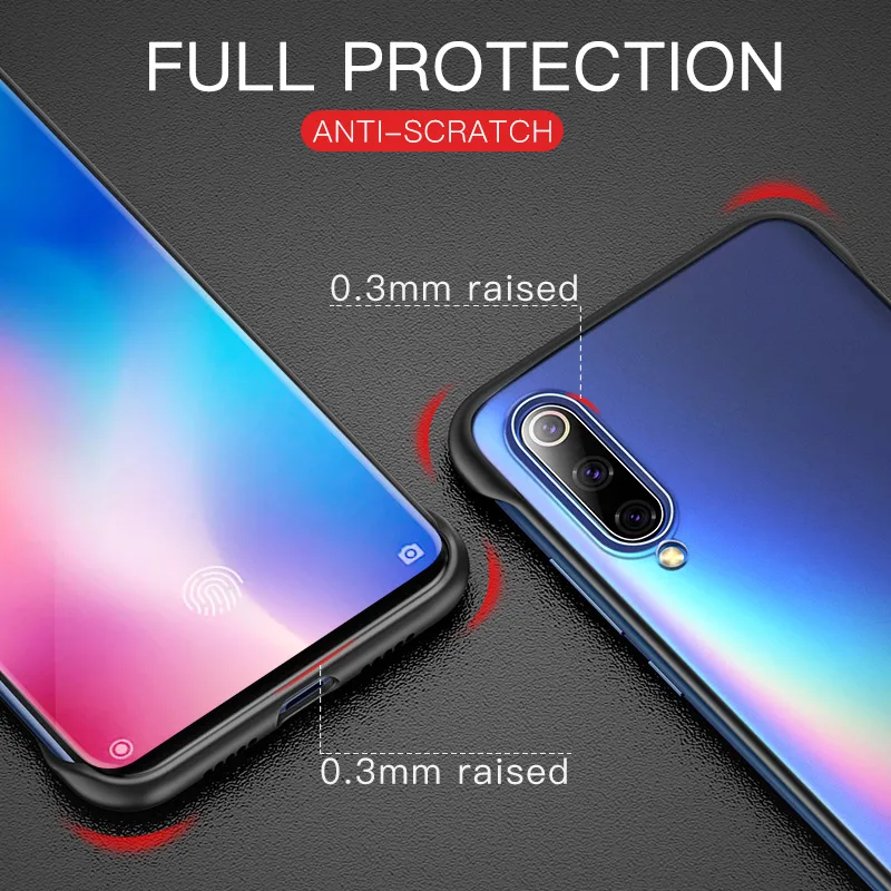 Msvii Frameless Case For Xiaomi Mi 9 Case Transparent Coque For Mi9 Case Silicone For Mi 9 SE Funda Luxury Capa Bumper