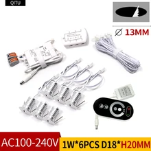 Spot Built-in LED Cabinet Light Mini Spotlight Cut Hole Display Concealed 110-220V Step Light Decoration 1W Color Downlight Spot Built-in LED Cabinet Light Mini Spotlight Cut Hole Display Concealed 110-220V Step Light Decoration 1W Color Downlight