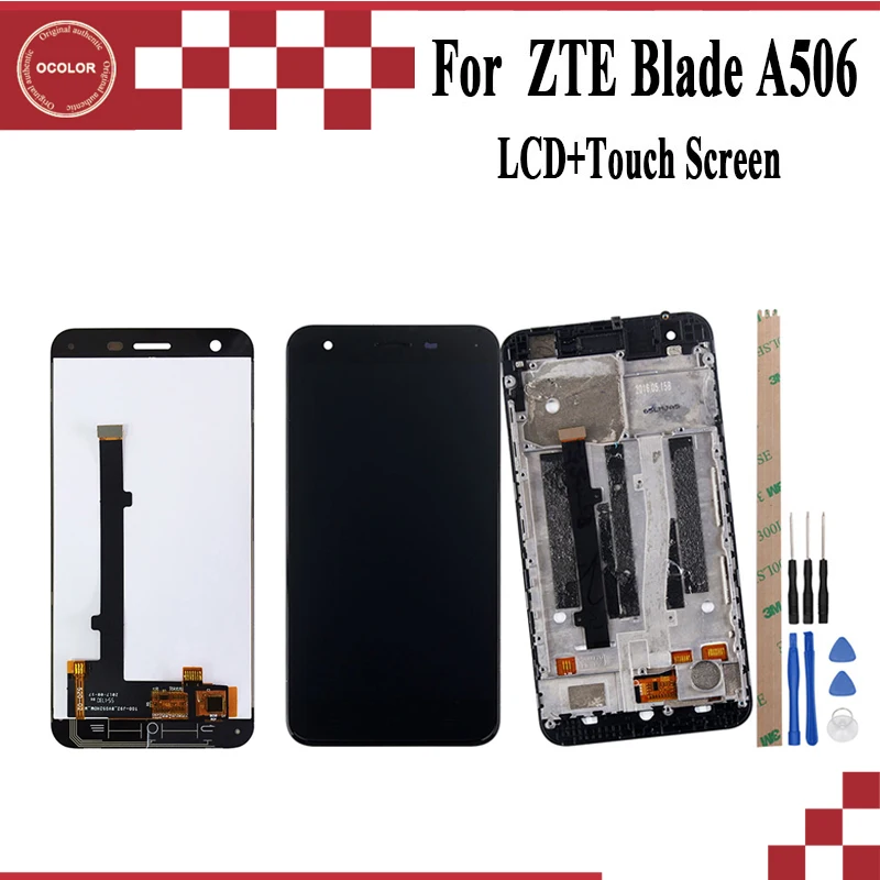 Ocolor для zte Blade A506 ЖК дисплей + сенсорный экран рамка 5 2 дюйма запасные части сборки