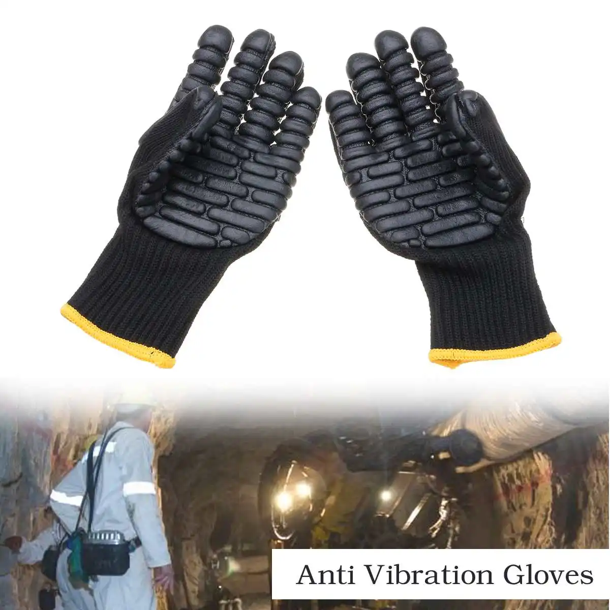 

1 Pair Anti Vibration Gloves Universal Rubber Hand Power Protector Tool Gardening Equip