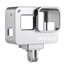 Puluz для нового героя/Hero7 черный/6/5 Корпус чехол Cnc Алюминий сплав защитные клетки и страховые оправе со светло-серебристый