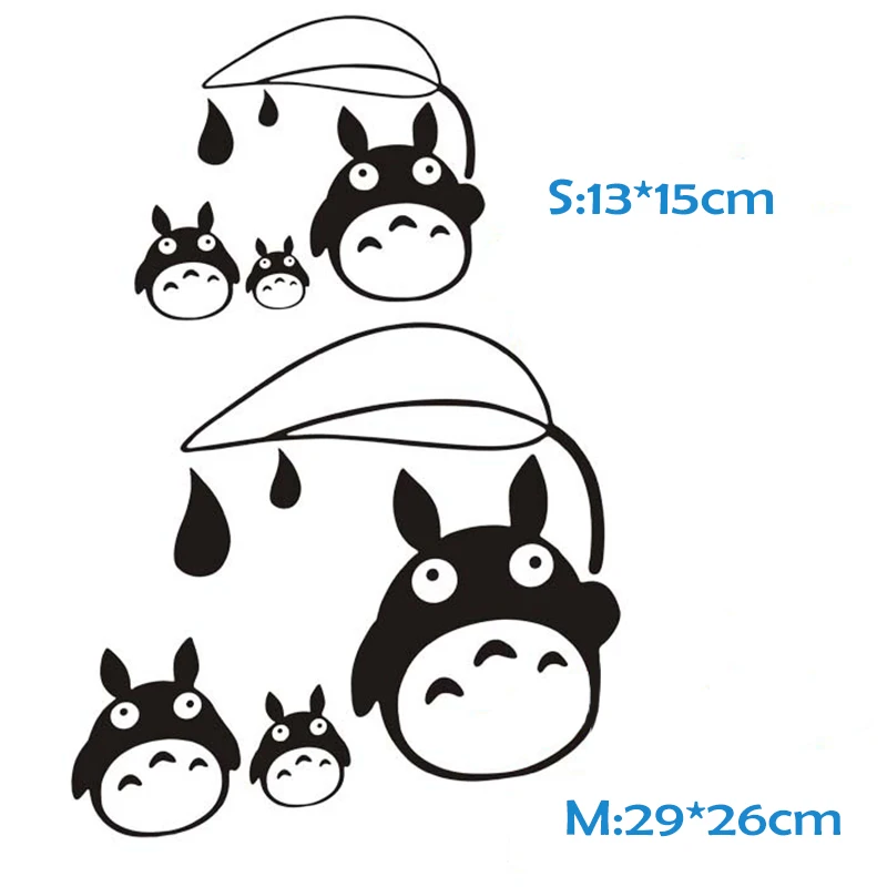

Lovely Car Sticker Totoro Take Cover from the Rain Decal Reflective Waterproof Sticker for Fridge Closet Suitcase Laptop