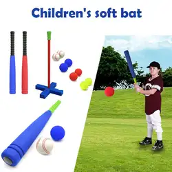 Детская Мягкая летучая мышь детская пена t-мяч костюм бейсболиста игрушка 8 различных цветных шариков включают в себя организовать мешок