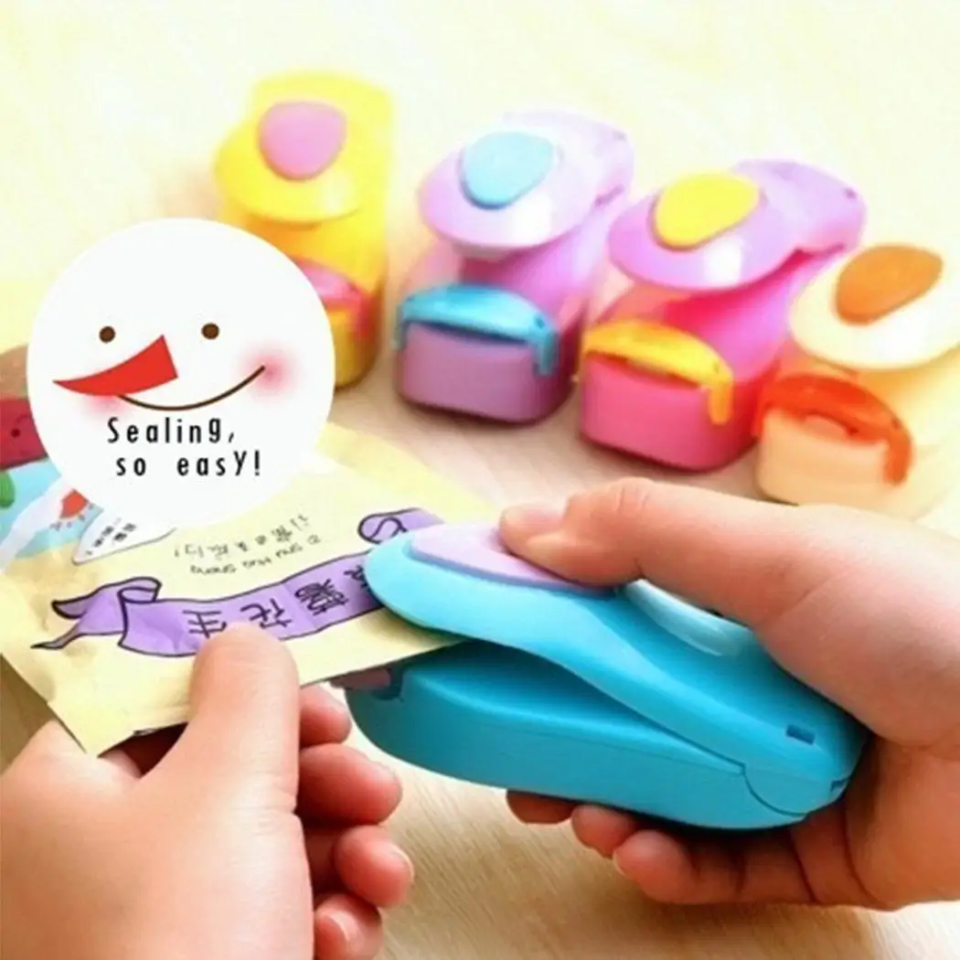 

Portable Sealing Sealer Bag Yellow White Plastic Blue Pink Machine Impulse Heat Beige Orange Casual Mini Purple