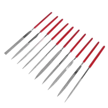 

10Pcs Metal Polished Needle Guitar Fret Saddle Nut Files Set Diy Rasp Grinding Knife Maintenance Hand Tools