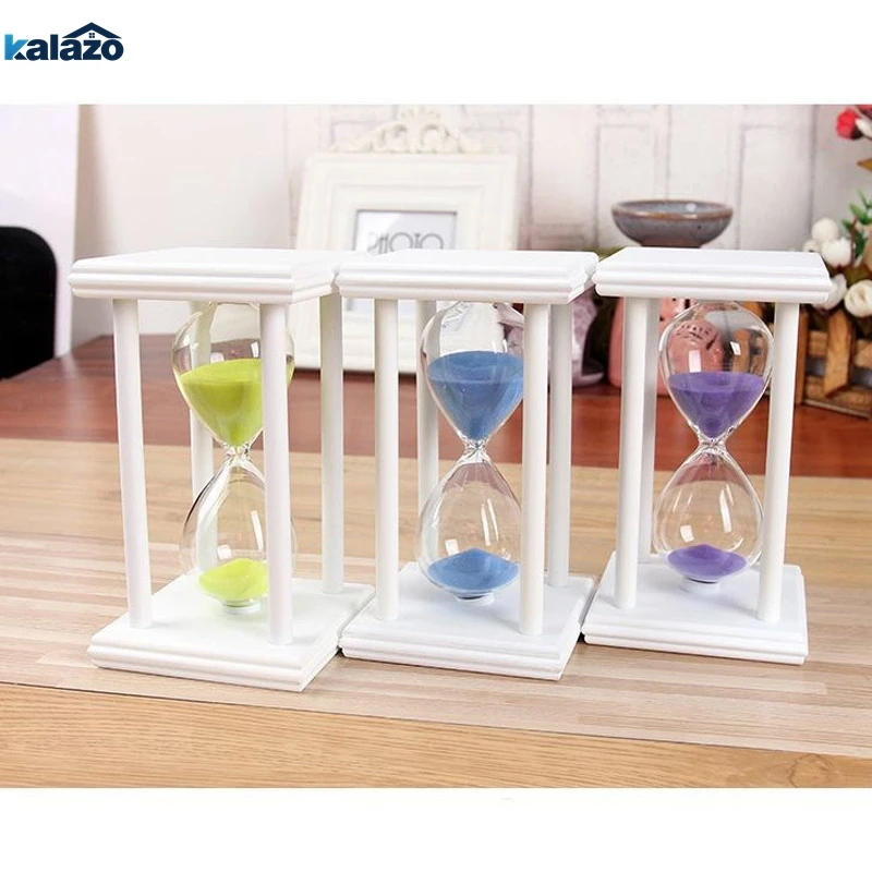 Morden 5 Minute Wooden Sand Sandglass Hourglass Timer Clock Home Decor XMAS Gift