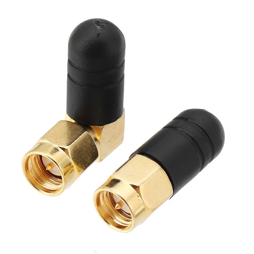 

1PC 25mm 2.4G 2DBi Gain SMA-J Male Connector Antenna Black 90 Degree / Straight Mini Short FPV Thumb Antenna