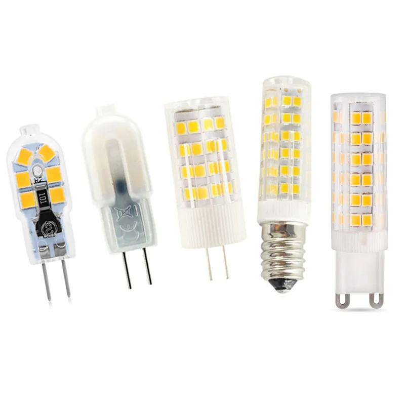 G9 G4 Светодиодный светильник кукуруза E14 3 Вт 5 7 9 2835 SMD AC 220 В точечный люстра Замена