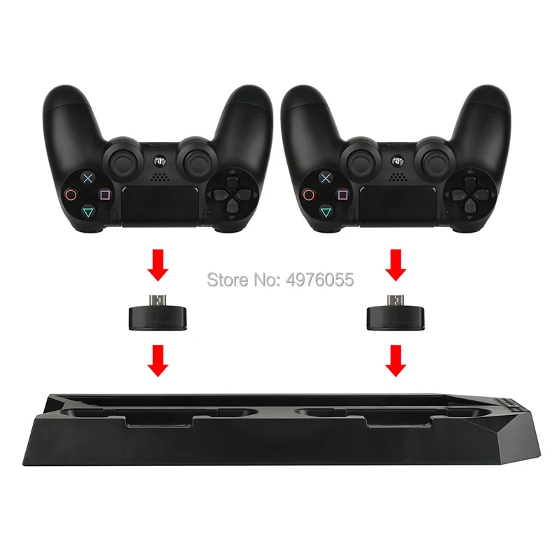PS4 PRO Slim 2 в 1 зарядный охлаждающий вентилятор кулер вертикальная подставка для Sony
