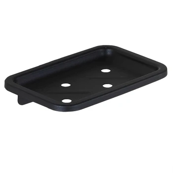 

1PCS Soap Dish Black Modern Space Aluminum Wall Mounted Small Vintage Single Layer Bathroom Square Soap Container Shelf Holder