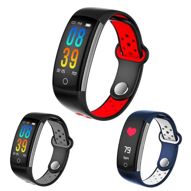2019 Q6 фитнес-трекер Смарт-браслет часы ремешок HR смарт-браслет для фитнеса водонепроницаемый IP68 трекер активности для Android IOS