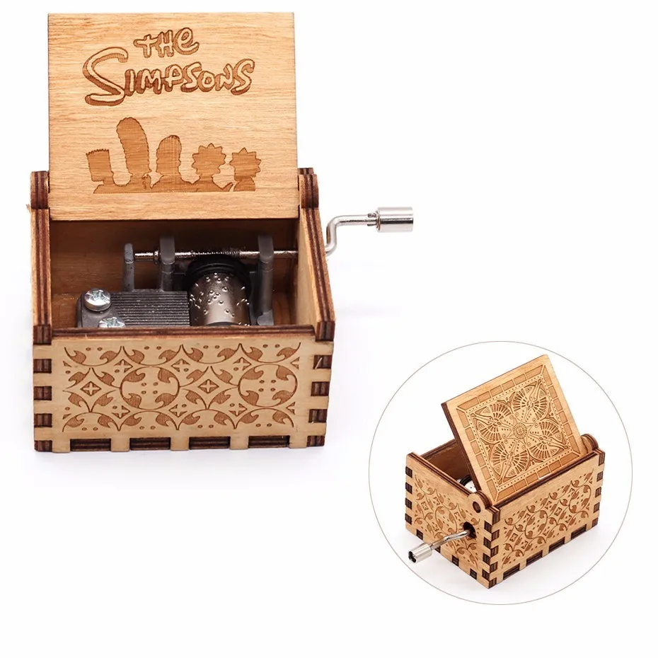 

New Hand Crank You are my sunshine Moon river beauty and the beast wooden Music Box Game Of Thrones Star Wars Christmas gift