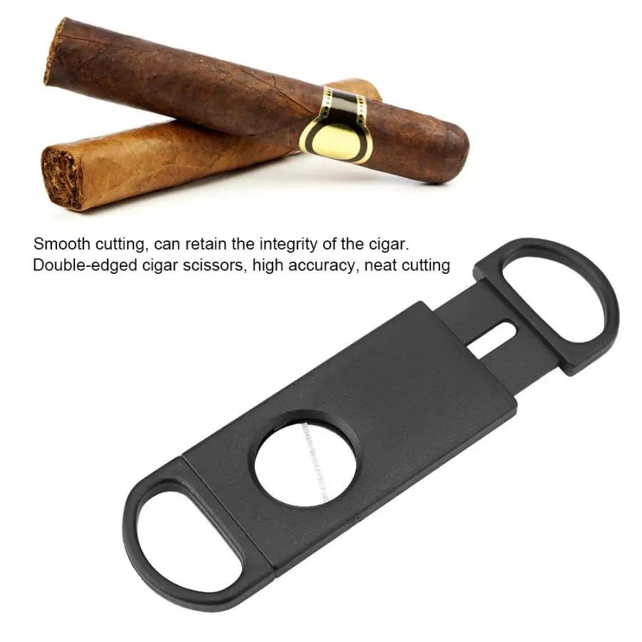 

New Portable Double Stainless Steel Blade Pocket Cigar Cutter Knife Scissors