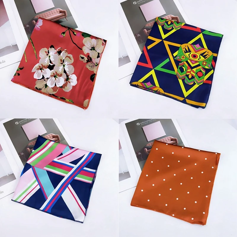 Printing Scarf Wild Silk Retro Square Feeling Satin Women Ladies 1pc New Neckerchief Scarves Hair Tie Band Headwear Soft Neck Printing Scarf Wild Silk Retro Square Feeling Satin Women Ladies 1pc New Neckerchief Scarves Hair Tie Band Headwear Soft Neck