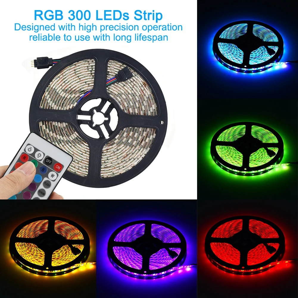 5V 5050 RGB водонепроницаемая светодиодная лента на солнечных батареях гибкая
