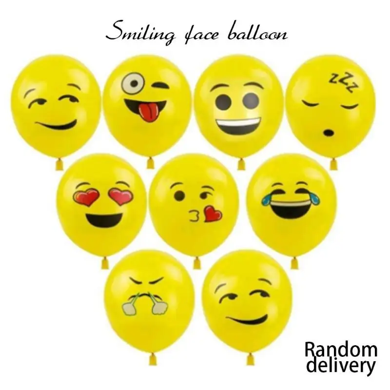 

10Pcs/Set Yellow Emoji Smiling Face Expression Latex Balloons Kids Baby Funny Play 2019 Cute Toys Party Wedding Decoration Gifts