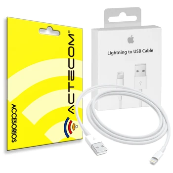 

ACTECOM Cable Original de Iphone USB 1 Metros para iPhone 6 / iPhone 7 / iPhone 8 Plus Carga Datos