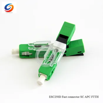 

100pcs Original ESC250D SC APC Fast adapter SC Connector adapterFTTH Flat Fast Quick Tool support 0.9mm 2.0mm 3.0mm Indoor Field