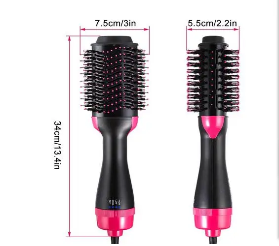 

1000W Professional Hair Dryer Brush 2 In 1 Hair Straightener Curler Comb Electric Blow Dryer With Comb Hair Brush Roller Styler