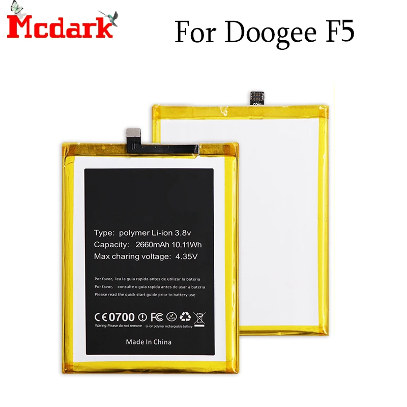 Аккумулятор Для DOOGEE F5 аккумуляторная батарея AKKU 2660 мАч высокого качества |