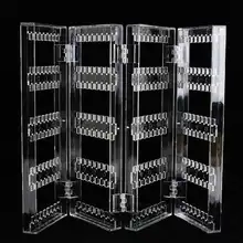 Прозрачные Акриловые серьги-гвоздики колье дисплей стойка Многофункциональный складной экран серьги ювелирные изделия стенд держатель коробка