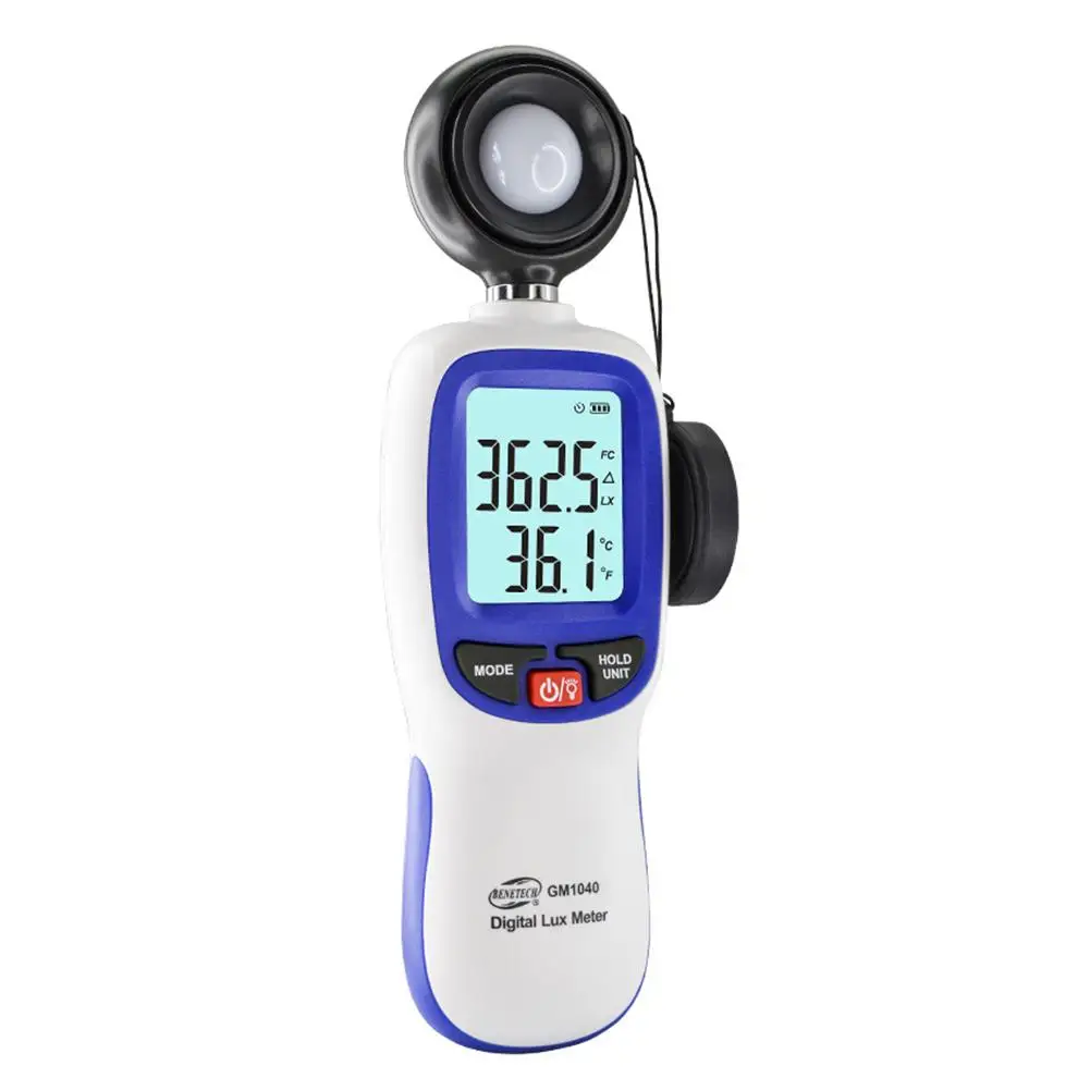 

New Portable LED Light Meter Digital Illuminance Meter Temperature Measurer Handheld Photometer Illuminance Tester