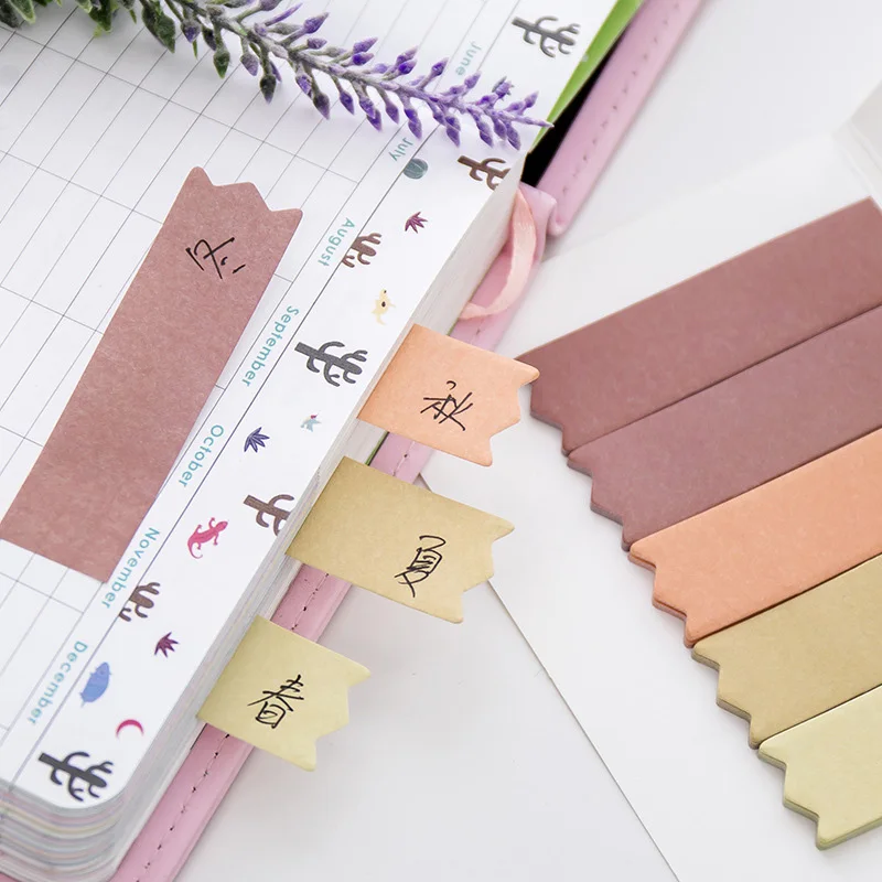 

Gradient Memo Pad 4 Seasons Colorful Fall Sticky Notes Label Stickers Kawaii Daily Planner Paper Notes Office School Supplies