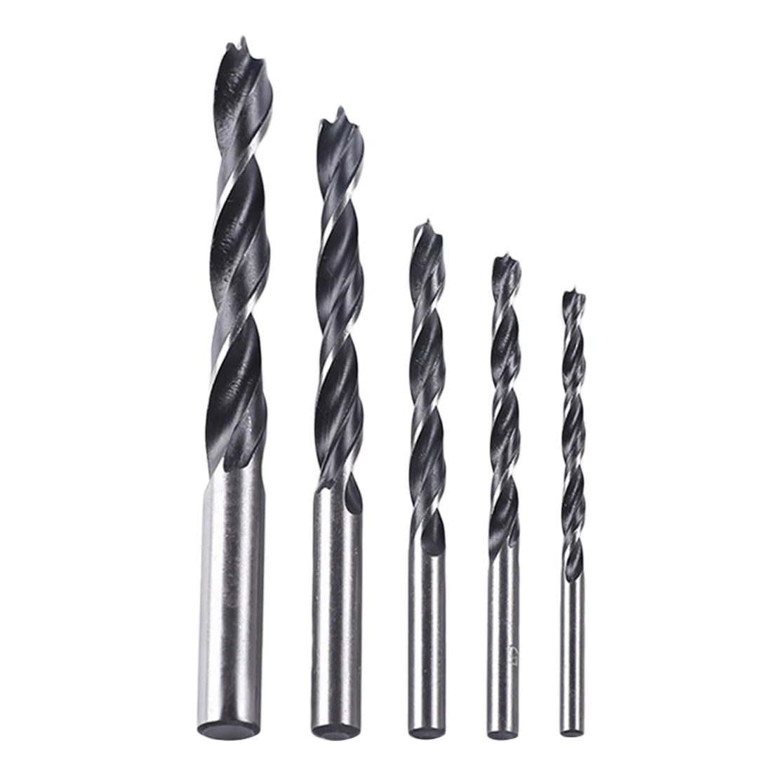 Round Handle HSS Point Wood Drill Bit 5pcs Woodworking Drill Wood Drill