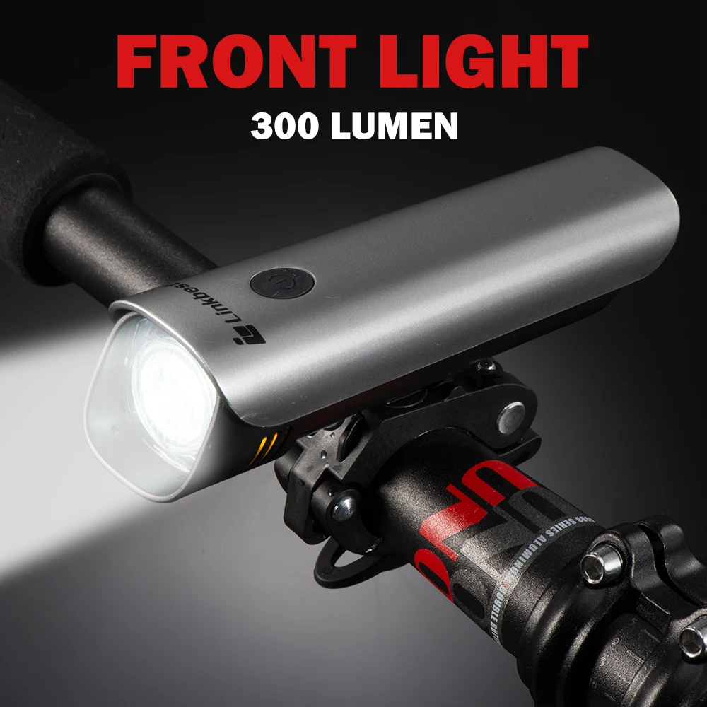 Linkbest 300 люменов USB Перезаряжаемый велосипедный светильник набор велосипедный светильник-8 часов работы-водонепроницаемый IPX5-боковой светильник-подходит для всех велосипедов