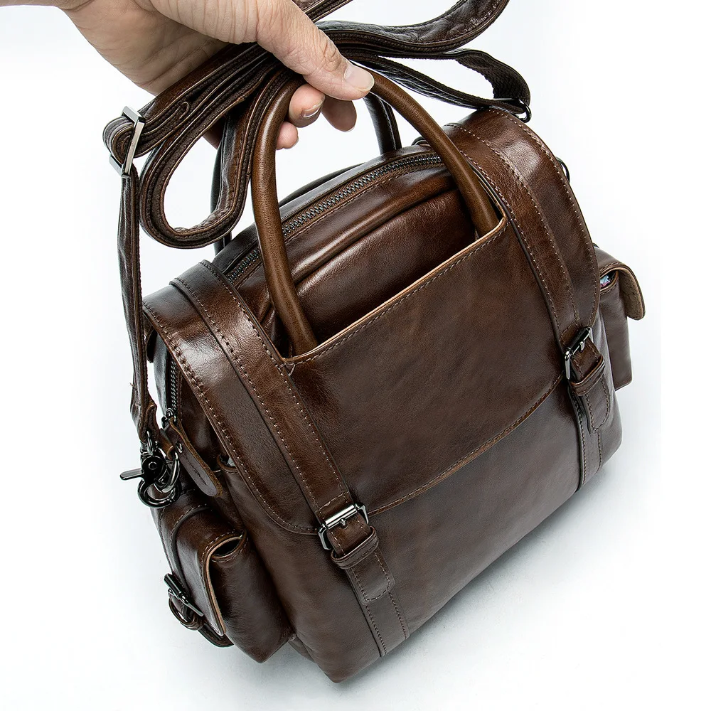 “ Bolsas de Couro dos Homens Laptop Nova Vaca