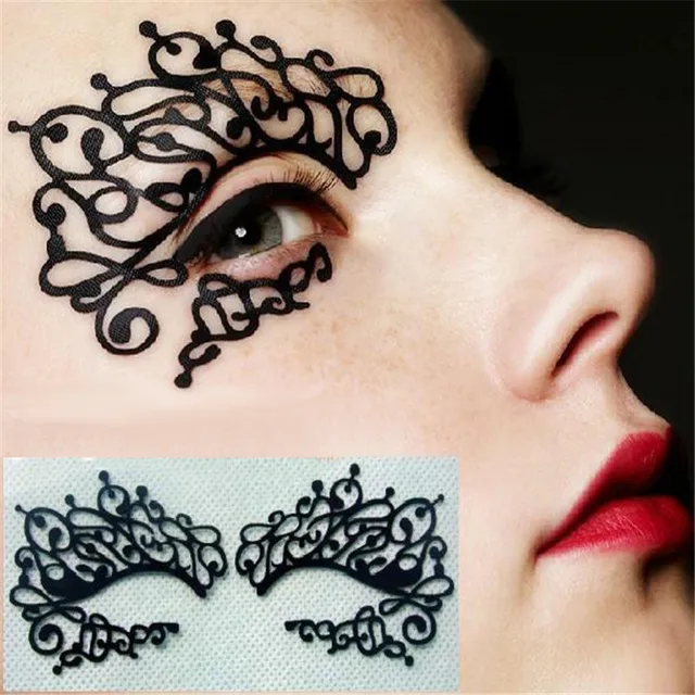 Special Offers Luckfine Halloween Eye Liner Sticker Lace Fretwork Papercut Face Tattoo Temporary Eye Mask Makeup Tools for Costume Party Gift Special Offers Luckfine Halloween Eye Liner Sticker Lace Fretwork Papercut Face Tattoo Temporary Eye Mask Makeup Tools for Costume Party Gift
