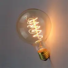 CLAITE G95 E27 40 W 220 V Обёрточная бумага провод лампа накаливания Ретро Эдисона лампочка для дома декоративные огни супер яркий