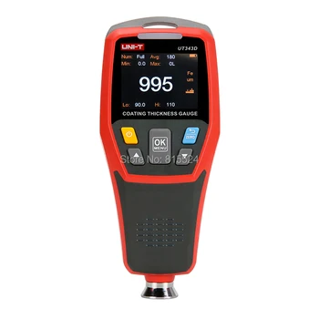 

UT343D Digital Coating Thickness Gauge Meter Tester Range 0 To 1250um With USB Data Function