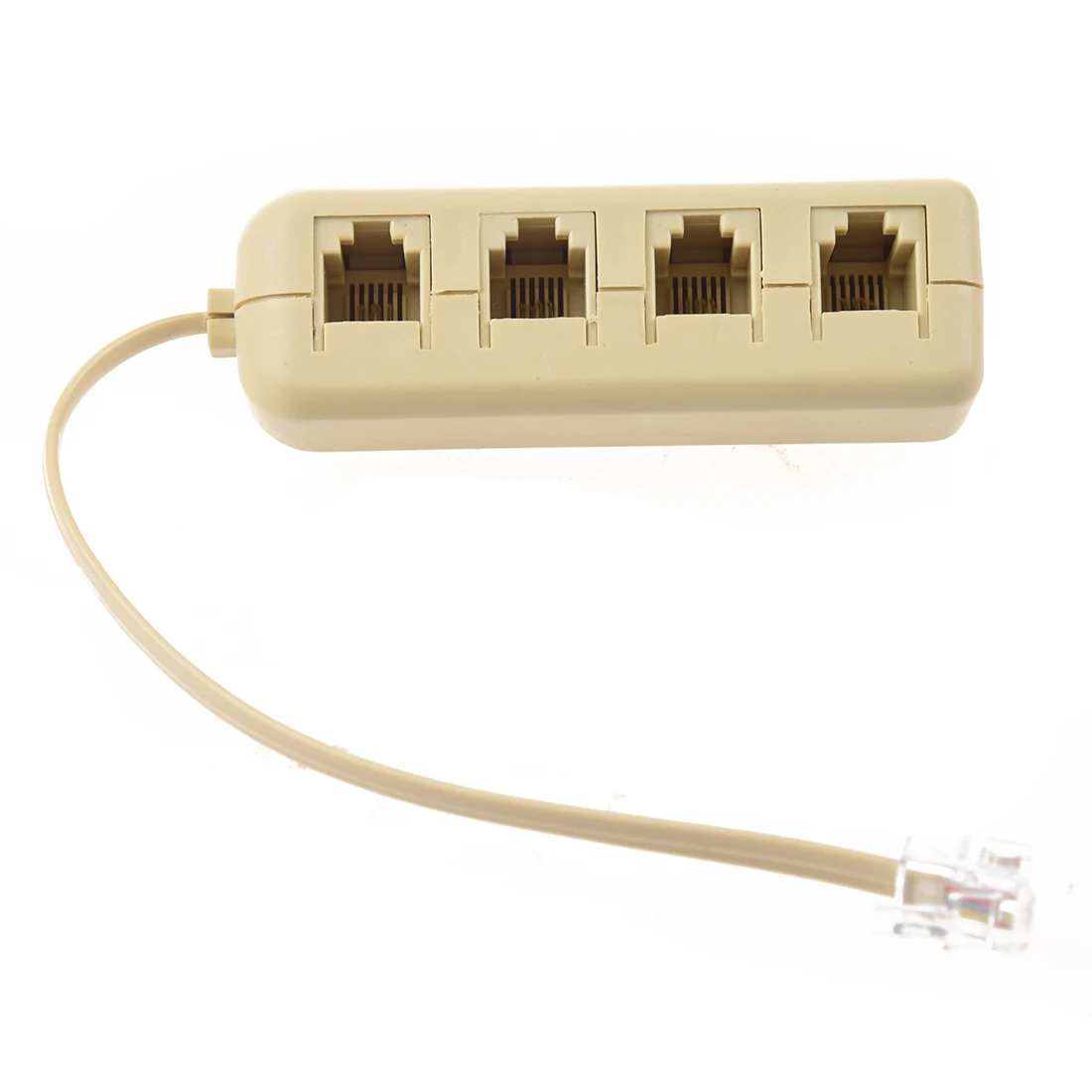 RJ11 6P4C to 6P4C 4 Way Telephone Line Modular Splitter