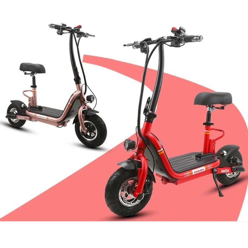 Mini Folding Electric Bicycle 2 Wheels Electric Bicycle 22 Inch 48V Foldable Smart Electric Scooter For Women Adults