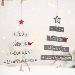 Рождественское украшение подвеска красочная буква подвеска Креативные украшения Дерево Деревянный кулон Рождественский фестиваль