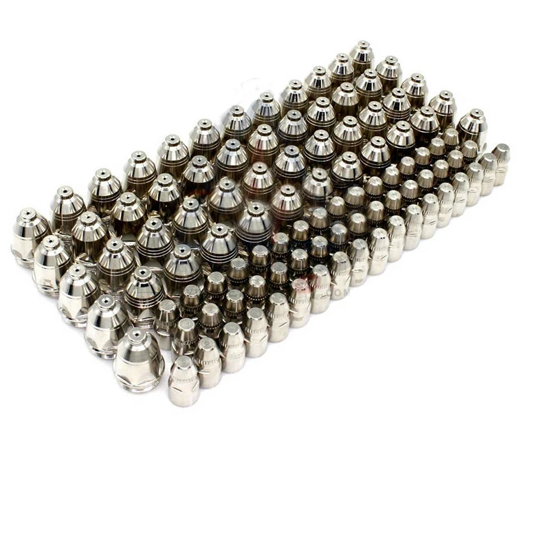 

100pcs/set P80 Inverte Plasma Cutter Cutting Plasma Consumable Cutting Torch Accessories Nozzle Tips Electrode CNC Dropshipping