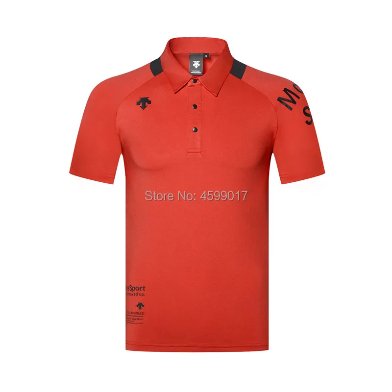 2019 الرجال الرياضية قصيرة الأكمام DESCENTE الغولف تي شيرت جولف الملابس S-XXL سريعة الجافة لينة الغولف تي شيرت شحن مجاني